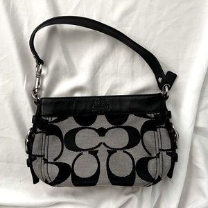 Black Coach Signature shoulder bag